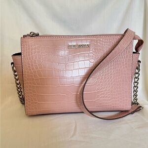 Steve Madden Pink Croc-Embossed Women's Bag